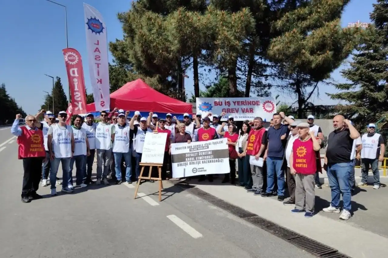 EMEP heyetinden, grevdeki P&G işçilerine destek ziyareti