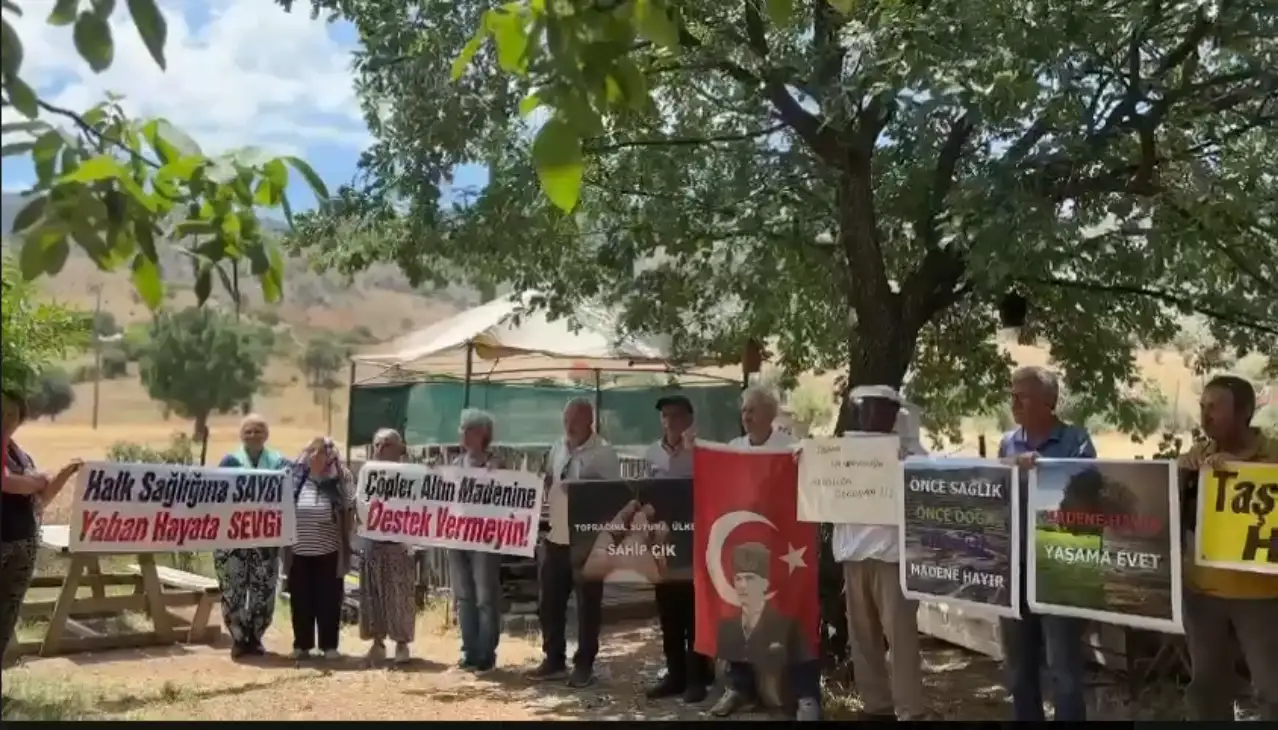 Erzincan’da taş ocağı protestosu