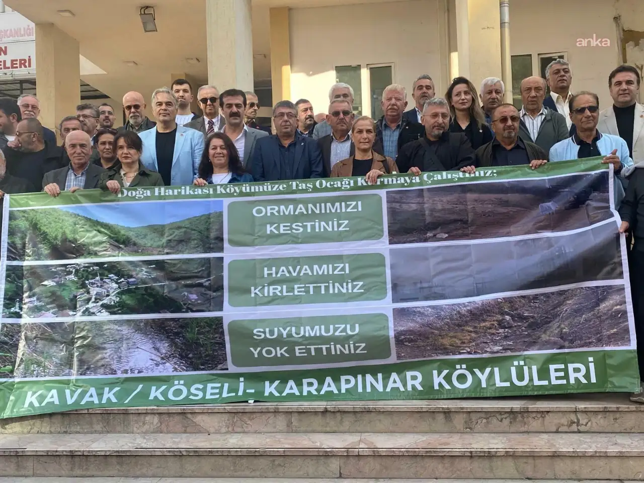 Samsun Kavak’ta taş ocağına halktan tepki: Su kaynaklarımız zarar gördü