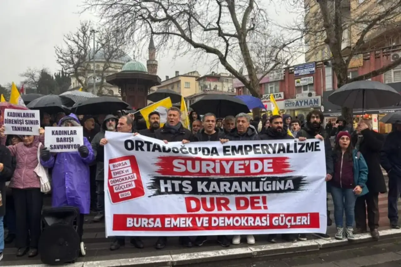 Bursa'da Kobani ile dayanışma eylemine saldırı girişimi