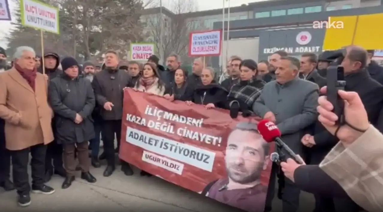 Erzincan’da İliç duruşması öncesi adalet yürüyüşü yapıldı