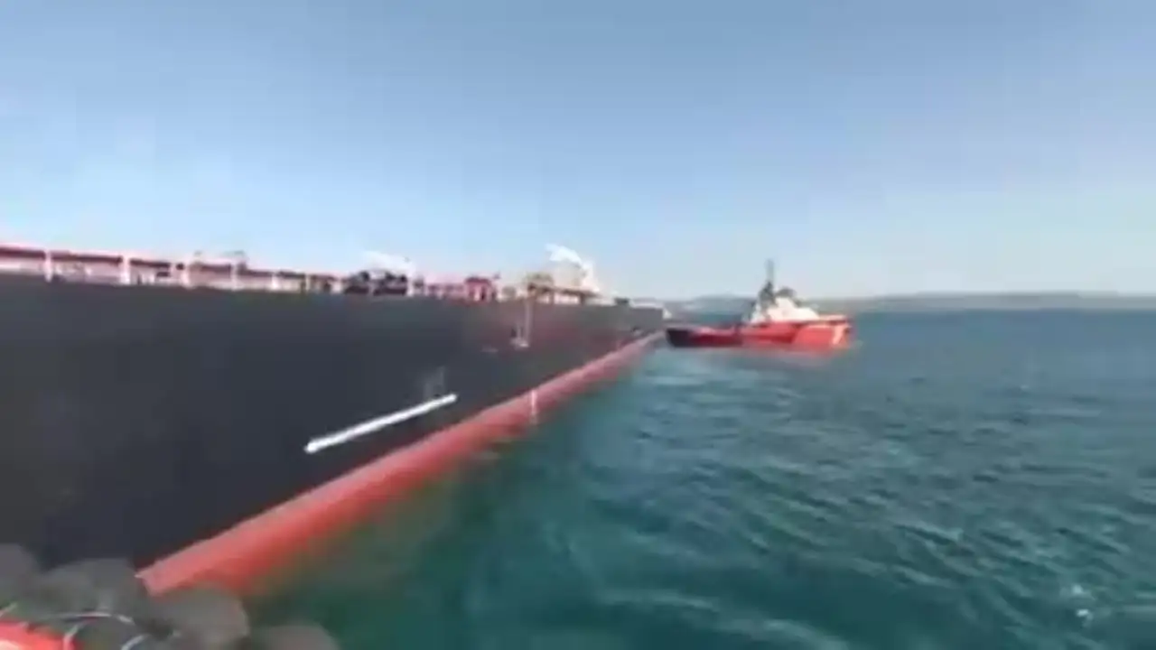 Çanakkale Boğazı'nda ham petrol yüklü tanker kurtarıldı