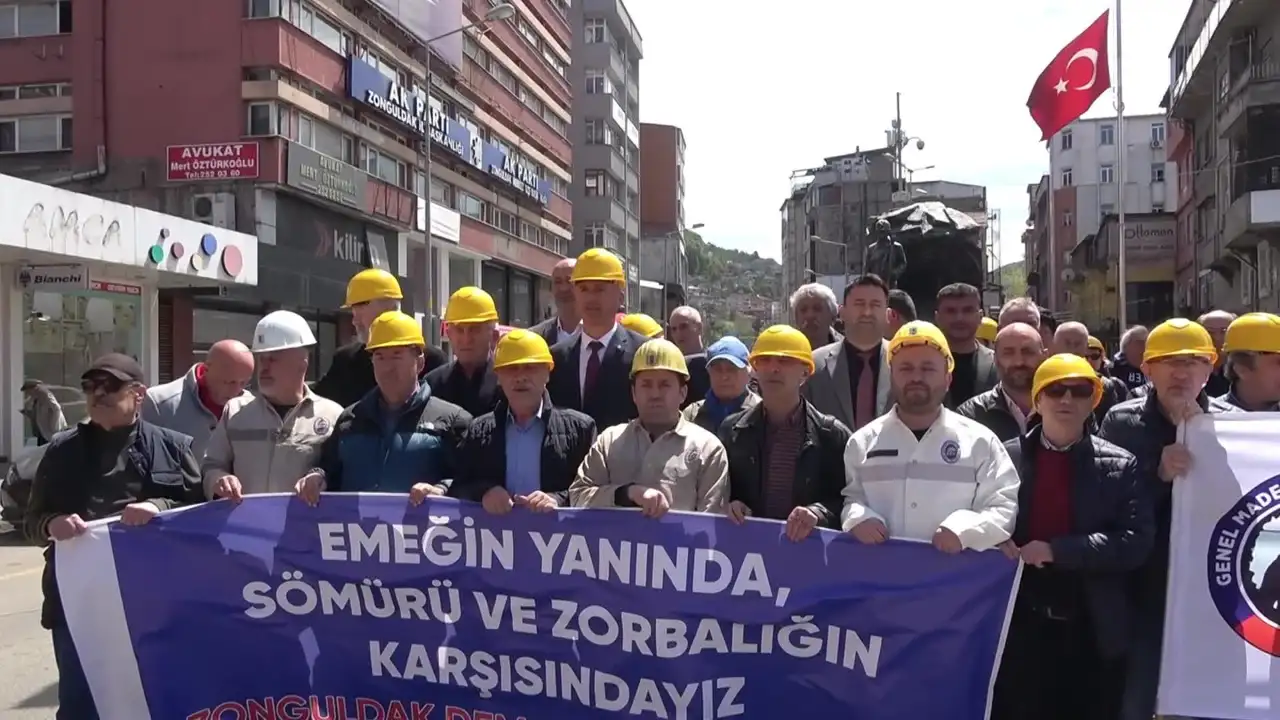 Zonguldak'ta Doruk Madencilik işçilerine destek