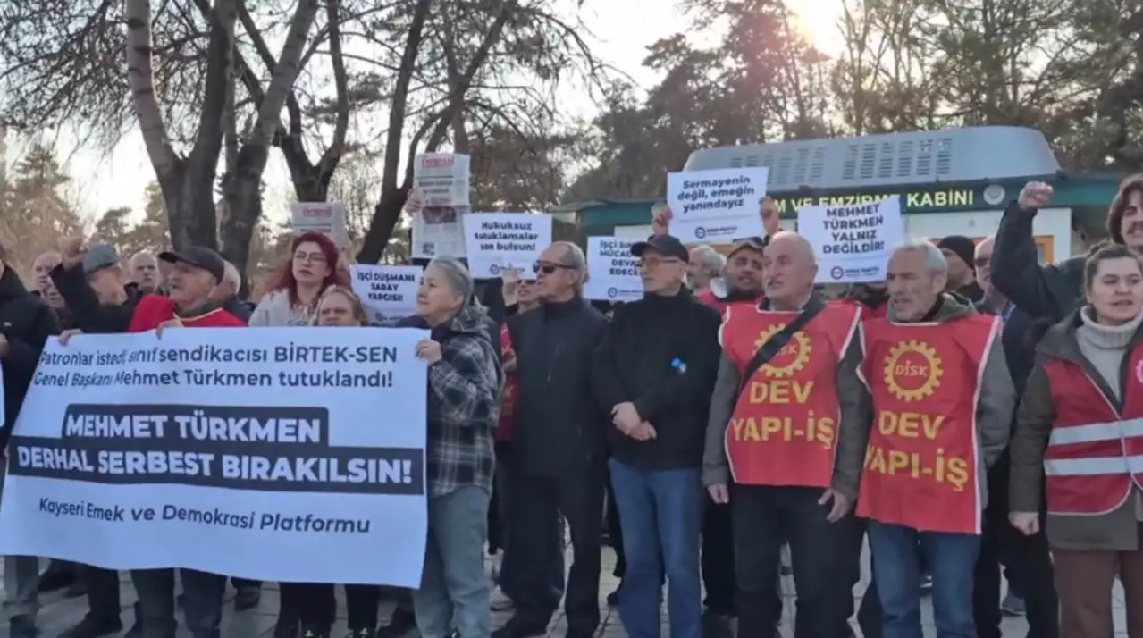 Kayseri'de Mehmet Türkmen’e özgürlük çağrısı