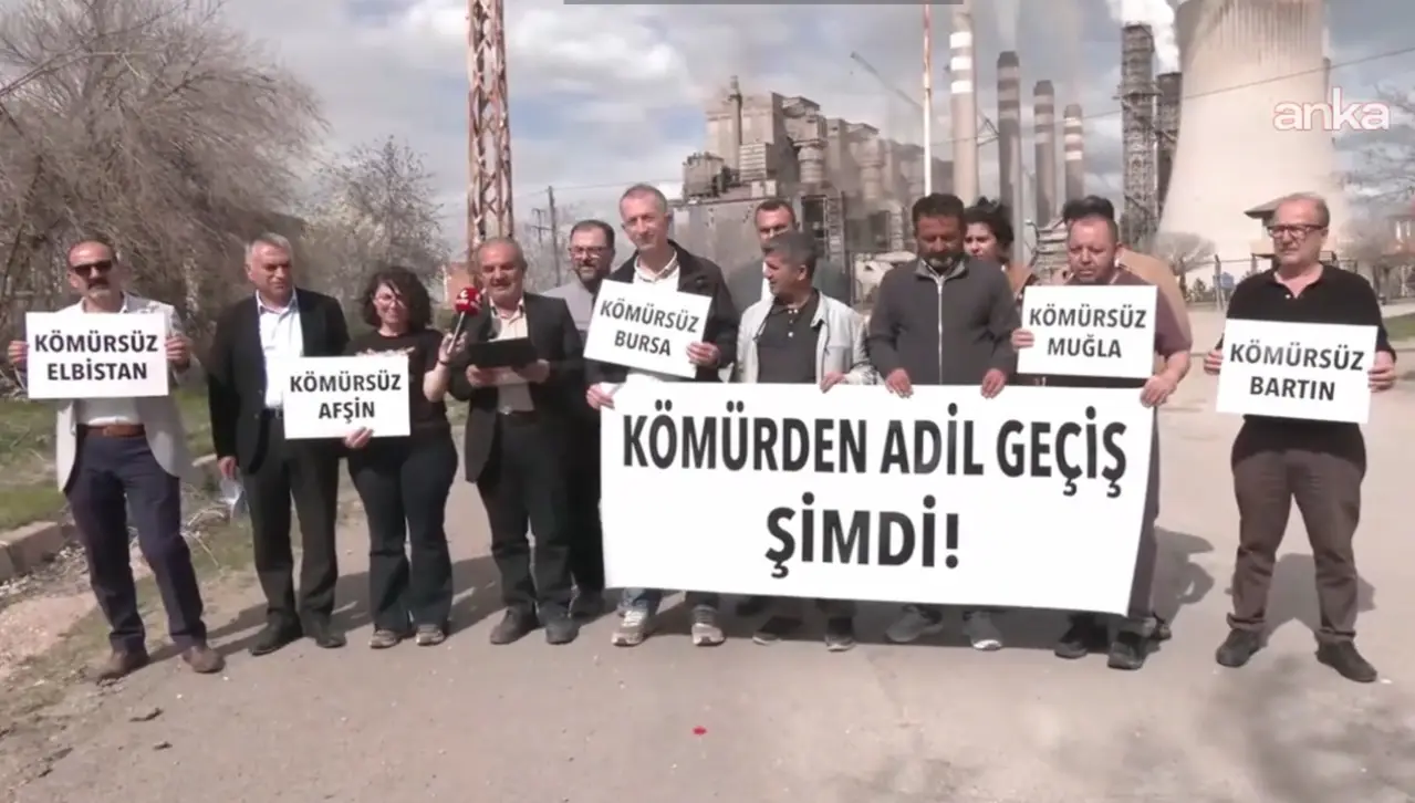 Çevre örgütleri, Afşin-Elbistan Termik Santrali önünden seslendi