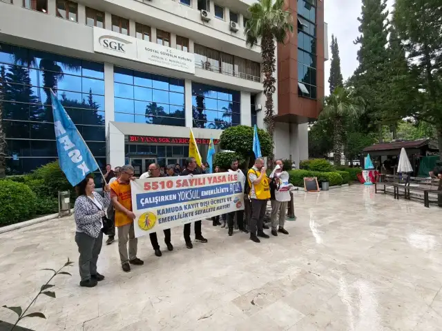 BES Antalya: Mezarda emekliliğe, kayıt dışı ücrete ve sefalete hayır