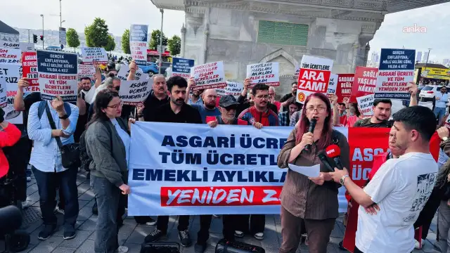 Üsküdar'da asgari ücret eylemi: Açlık sınırının altındaki ücrete karşı 'ara zam' talebi
