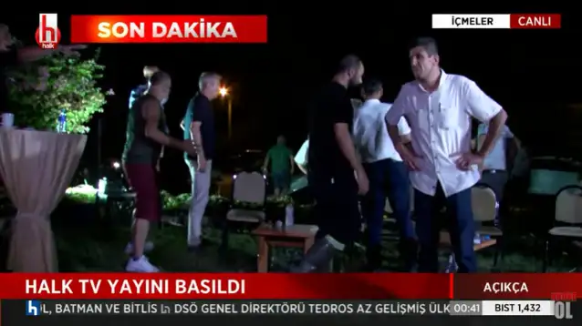 Halk TV canlı yayın sırasında basıldı