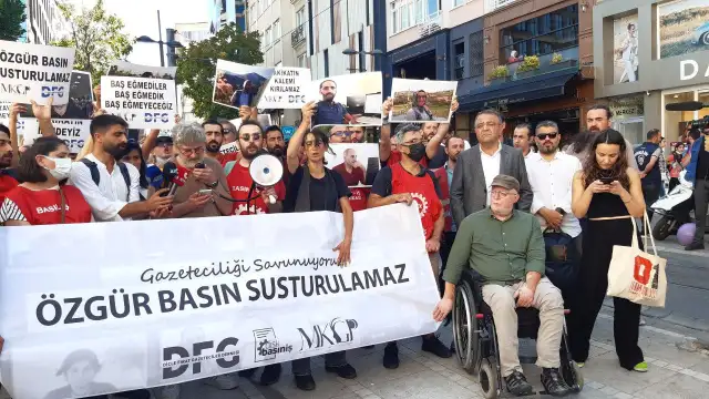 Gazetecilerden tutuklu meslektaşları için eylem