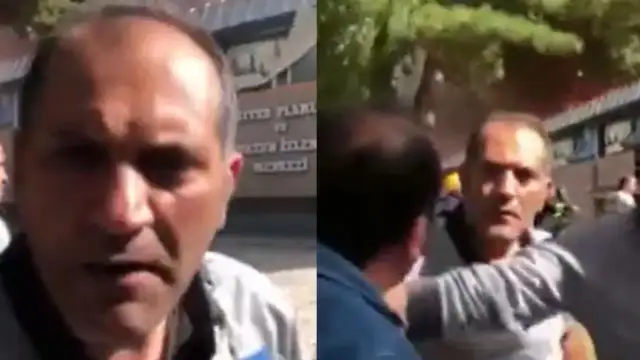 Erzurum'daki yangın haberini takip eden muhabire saldırı