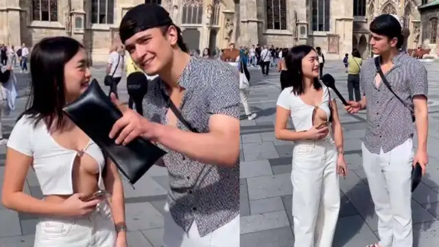 Sokak röportajı yaparken sözlü tacizde bulunan Mesut Can Eray'ın "Avusturya beni kovdu" iddiası yalan çıktı