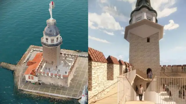 Kız Kulesi böyle görünecek: II. Mahmut dönemindeki haline geri döndürülecek