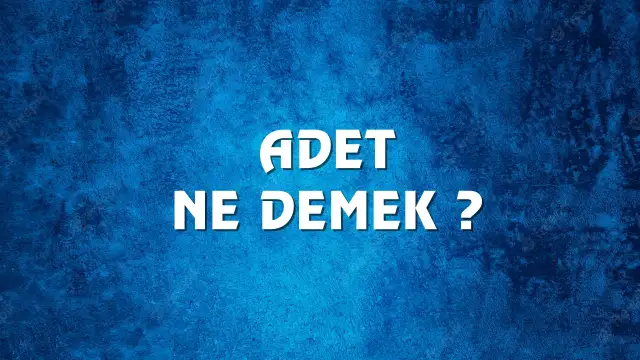 Adet Ne Demek, Ne Anlama Gelir? Adet Kelimesi TDK Sözlük Anlamı Nedir?