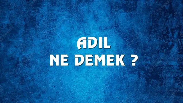 Adıl Ne Demek, Ne Anlama Gelir? Adıl Kelimesi TDK Sözlük Anlamı Nedir?  Adıl kelimesinin kökeni nedir?