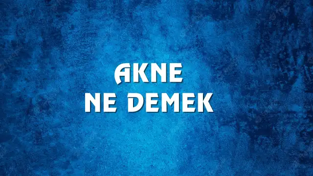 Akne kelimesinin kökeni nedir? Akne Ne Demek, Ne Anlama Gelir? Akne Kelimesi TDK Sözlük Anlamı Nedir?