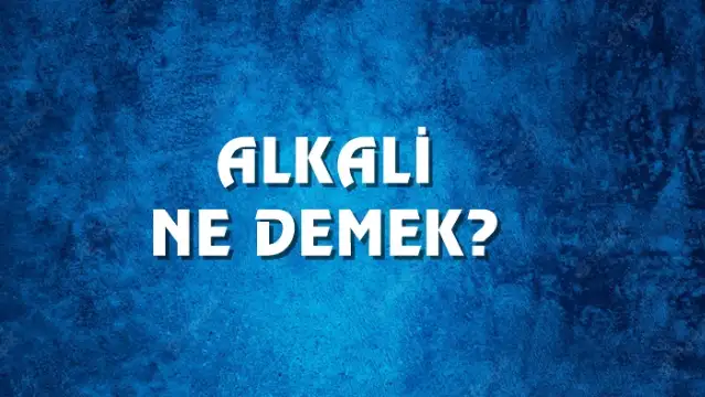 Alkali Ne Demek, Ne Anlama Gelir? Alkali Kelimesi TDK Sözlük Anlamı Nedir?