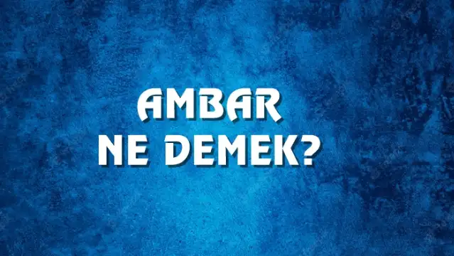 Ambar Ne Demek, Ne Anlama Gelir? Ambar Kelimesi TDK Sözlük Anlamı Nedir?