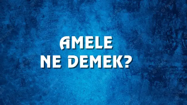 Amele ne demek ve kökeni nedir? Amele Ne Demek, Ne Anlama Gelir? Amele Kelimesi TDK Sözlük Anlamı Nedir?
