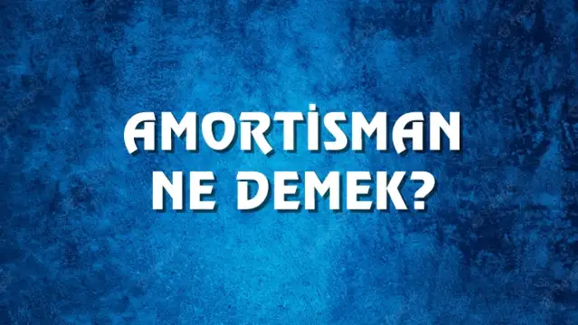 Amortisman Ne Demek, Ne Anlama Gelir? Amortisman Kelimesi TDK Sözlük Anlamı Nedir?