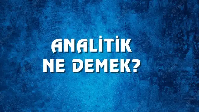 Analitik Ne Demek, Ne Anlama Gelir? Analitik Kelimesi TDK Sözlük Anlamı Nedir?