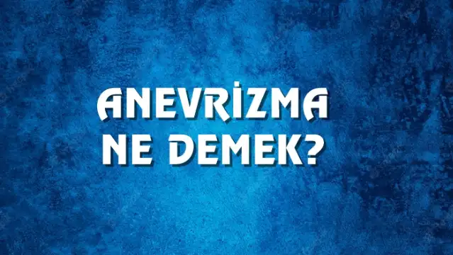 Anevrizma Ne Demek, Ne Anlama Gelir? Anevrizma Kelimesi TDK Sözlük Anlamı Nedir?