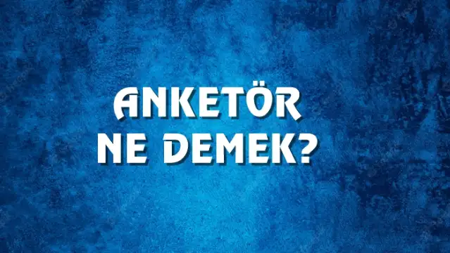 Anketör Ne Demek, Ne Anlama Gelir? Anketör Kelimesi TDK Sözlük Anlamı Nedir?
