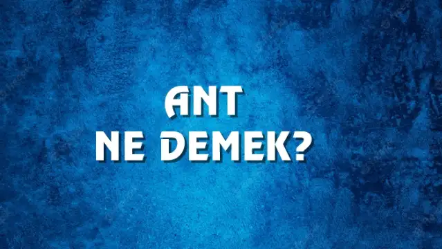 Ant Ne Demek, Ne Anlama Gelir? Ant Kelimesi TDK Sözlük Anlamı Nedir?
