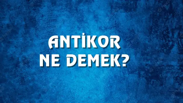 Antikor Ne Demek, Ne Anlama Gelir? Antikor Kelimesi TDK Sözlük Anlamı Nedir?