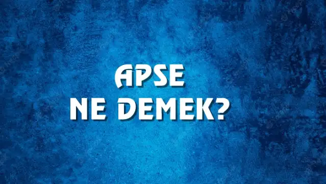 Apse Ne Demek, Ne Anlama Gelir? Apse Kelimesi TDK Sözlük Anlamı Nedir?