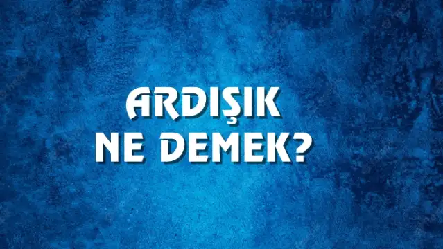 Ardışık Ne Demek, Ne Anlama Gelir? Ardışık Kelimesi TDK Sözlük Anlamı Nedir?