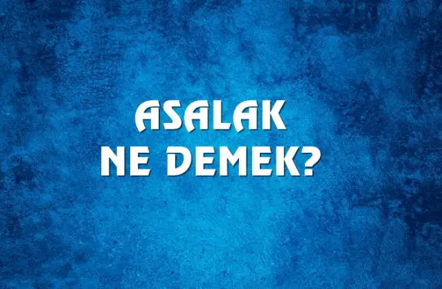 Asalak Ne Demek, Ne Anlama Gelir? Asalak Kelimesi TDK Sözlük Anlamı Nedir?
