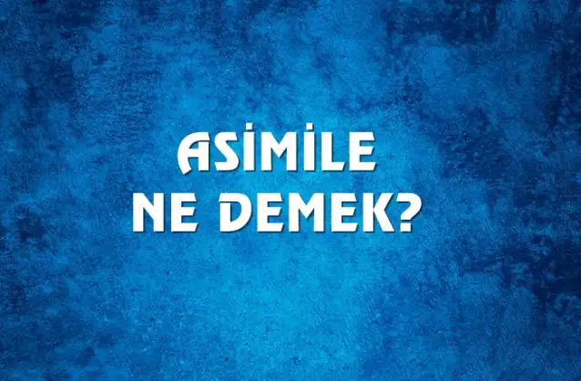 Asimile Ne Demek, Ne Anlama Gelir? Asimile Kelimesi TDK Sözlük Anlamı Nedir?