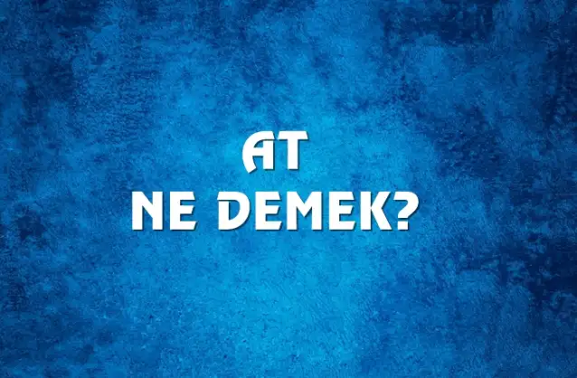 At Ne Demek, Ne Anlama Gelir? At Kelimesi TDK Sözlük Anlamı Nedir?