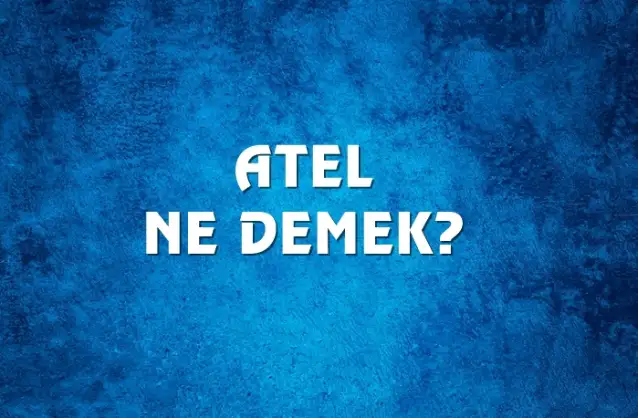 Atel Ne Demek, Ne Anlama Gelir? Atel Kelimesi TDK Sözlük Anlamı Nedir?