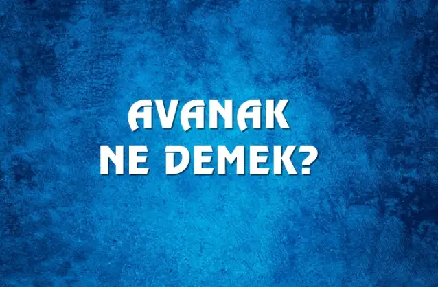 Avanak Ne Demek, Ne Anlama Gelir? Avanak Kelimesi TDK Sözlük Anlamı Nedir?