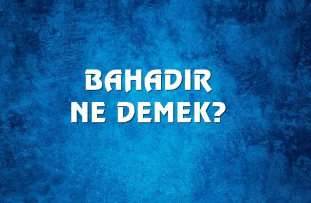 Bahadır Ne Demek, Ne Anlama Gelir? Bahadır Kelimesi TDK Sözlük Anlamı Nedir?