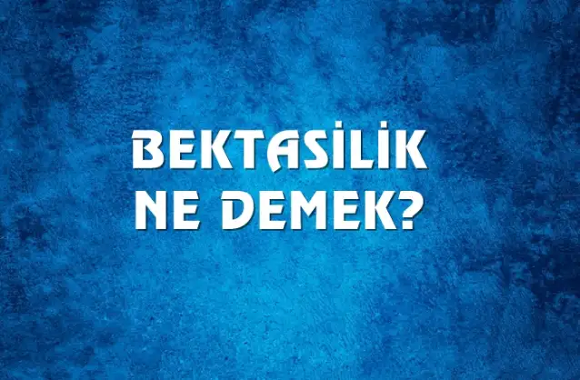 Bektasilik Ne Demek, Ne Anlama Gelir? Bektasilik Kelimesi TDK Sözlük Anlamı Nedir?