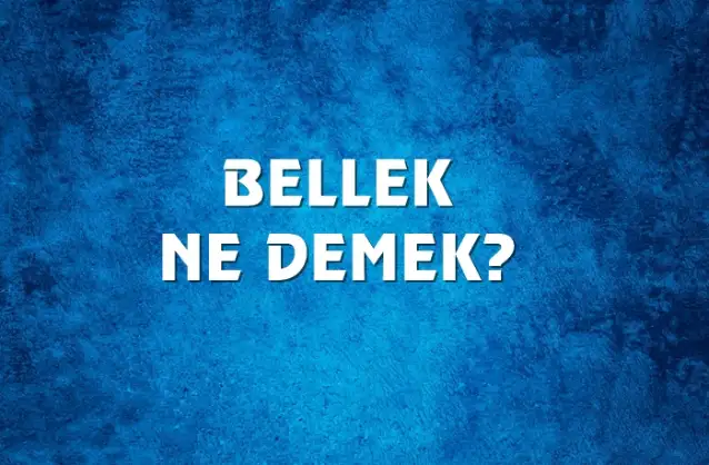 Bellek Ne Demek, Ne Anlama Gelir? Bellek Kelimesi TDK Sözlük Anlamı Nedir?