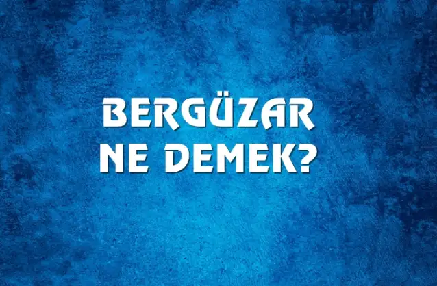 Bergüzar Ne Demek, Ne Anlama Gelir? Bergüzar Kelimesi TDK Sözlük Anlamı Nedir?