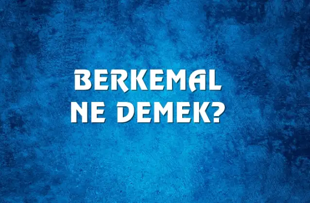 Berkemal Ne Demek, Ne Anlama Gelir? Berkemal Kelimesi TDK Sözlük Anlamı Nedir?