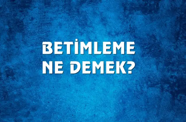 Betimleme Ne Demek, Ne Anlama Gelir? Betimleme Kelimesi TDK Sözlük Anlamı Nedir?