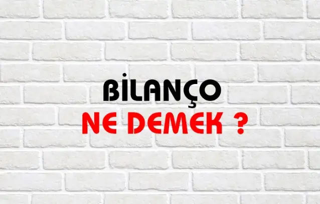Bilanço Ne Demek, Ne Anlama Gelir? Bilanço Kelimesi TDK Sözlük Anlamı Nedir?