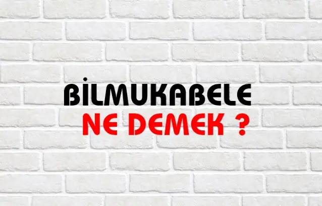 Bilmukabele Ne Demek, Ne Anlama Gelir? Bilmukabele Kelimesi TDK Sözlük Anlamı Nedir?
