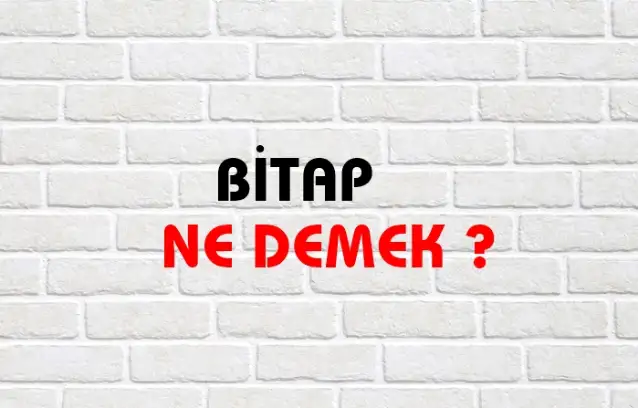 Bitap Ne Demek, Ne Anlama Gelir? Bitap Kelimesi TDK Sözlük Anlamı Nedir?