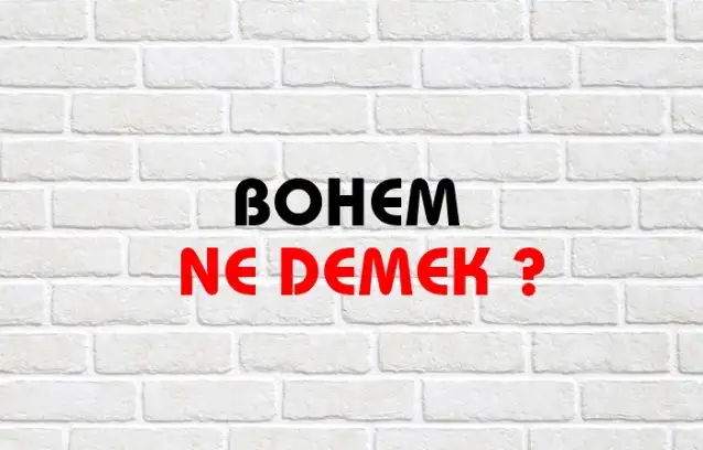 Bohem Ne Demek, Ne Anlama Gelir? Bohem Kelimesi TDK Sözlük Anlamı Nedir?