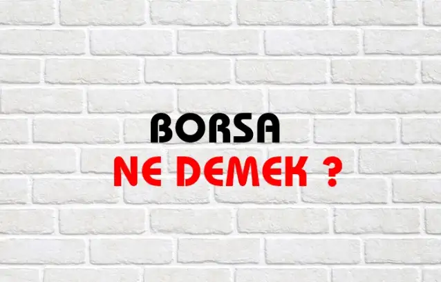 Borsa Ne Demek, Ne Anlama Gelir? Borsa Kelimesi TDK Sözlük Anlamı Nedir?