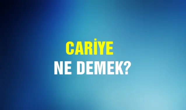 Cariye Ne Demek, Ne Anlama Gelir? Cariye Kelimesi TDK Sözlük Anlamı Nedir?