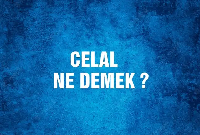 Celal Ne Demek, Ne Anlama Gelir? Celal Kelimesi TDK Sözlük Anlamı Nedir?