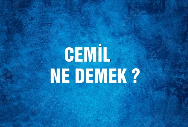 Cemil Ne Demek, Ne Anlama Gelir? Cemil Kelimesi TDK Sözlük Anlamı Nedir?