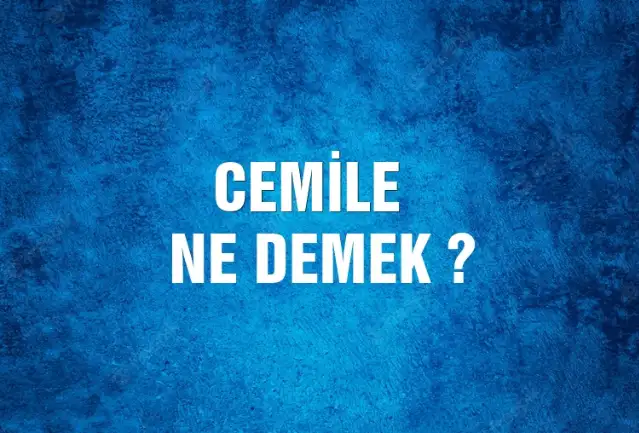 Cemile Ne Demek, Ne Anlama Gelir? Cemile Kelimesi TDK Sözlük Anlamı Nedir?